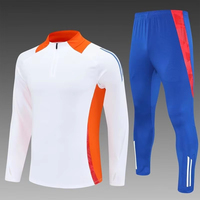 Nouvelle Saison 25/26 Survêtement de Foot Uniforme d'Équipe Respirant Maillots de Football Ensembles Logo Personnalisé Veste de Football à Fermeture Éclair Complète pour Hommes