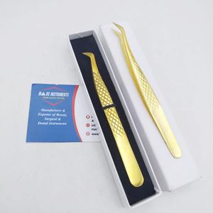 Pinzas de pestañas de acero inoxidable sostenibles de alta calidad con punta puntiaguda mejor con embalaje de caja - Product Image 3