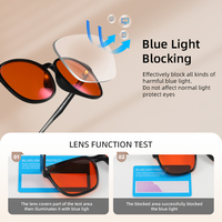 Gafas de Computadora con Marco Personalizado, Gafas de Diseño de Lujo para Hombre y Mujer, Gafas de Luz Roja, Naranja y Amarilla, Monturas de Gafas Modernas
