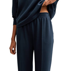 Conjunto Deportivo de 2 Piezas para Mujer, Cuello Redondo, 100% Algodón Felpa, Transpirable, Ecológico, Informal, para Invierno, Servicio OEM Personalizable - Product Image 4