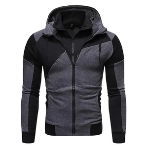 Cárdigan de color sólido con capucha para hombre, ropa de primavera y otoño con capucha, tendencia suelta, sudaderas con cremallera para jóvenes para hombre - Product Image 4
