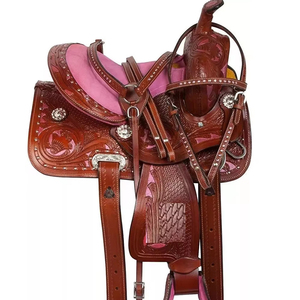 Qualité supérieure 100% fait à la main Style anglais selle occidentale en cuir Durable équitation sports équestres divertissement - Product Image 1