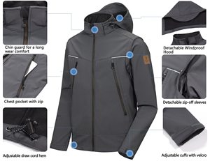Veste de ski personnalisée pour hommes veste d'extérieur manteau de ski d'hiver pour hommes snowboard veste d'hiver imperméable pour sports - Product Image 3