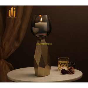 เชิงเทียนฐานเทียนรูปทรงเรขาคณิตที่ทันสมัยพร้อมกระจกตั้งโต๊ะสำหรับตกแต่งบ้านเชิงเทียนสำหรับงานแต่งงาน - Product Image 4