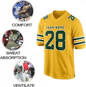 Conjunto de camiseta de fútbol americano personalizable con logotipos de equipos y números de jugadores para equipos de todos los tamaños - Product Image 3