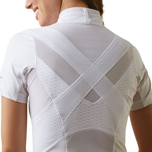 เสื้อแข่งขันขี่ม้าแขนสั้นสำหรับผู้หญิง แบบตาข่าย ยี่ห้อ Custom Factory English Equestrian - Product Image 6