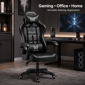 เก้าอี้เกมมิ่งหนังปรับระดับได้ตามหลักสรีรศาสตร์ พร้อมที่พักเท้า เก้าอี้คอมพิวเตอร์พนักพิงสูงสำหรับห้องอีสปอร์ต - Product Image 6