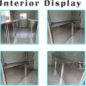 New Food Truck With Full Kitchen Mobile BBQ Food Truck <b>Concession</b> Mobile Kitchen Snack Coffee Cart Food <b>Trailer</b> for Sale - Product Image 2