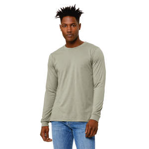 52% Airlume – T-Shirt manches longues en coton peigné et à anneau, 48% Poly 32, pierre unique 4.2 oz, unisexe, résistant, CVC - Product Image 1