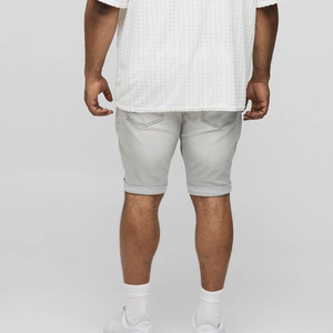 Shorts en jean skinny déchirés pour hommes, décontractés, confortables, respirants, coupe classique et décontractée, fermeture à boutons, décontractés - Product Image 5