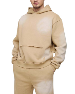 ชุดวอร์มผ้าฝ้าย100% ฟอกสีสำหรับผู้ชายไซส์ใหญ่พิเศษพิมพ์ลายไซส์ใหญ่พิเศษสำหรับฤดูหนาวออกแบบลายกรดซักได้ตามต้องการ - Product Image 3