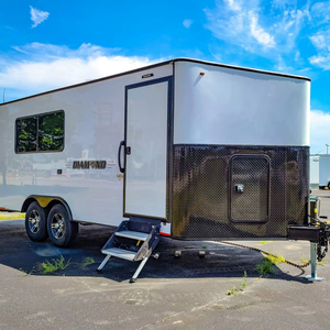 รถพ่วงสำนักงานเคลื่อนที่อลูมิเนียมรุ่นใหม่ ดีไซน์ยุโรป บ้านสำนักงานขนาดเล็กสำเร็จรูป พร้อมรับประกัน 3 ปี - Product Image 1