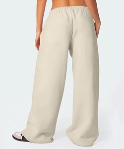 Pantalons pour femmes de haute qualité, lourds, amples, à cordon de serrage, taille élastique, couleur personnalisée - Product Image 2