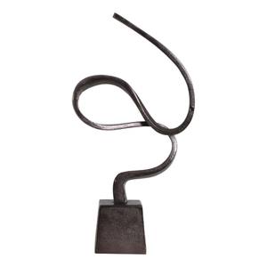 Base de sculpture de bien-être de style antique en bronze métallique, aluminium, pièce d'art abstrait moderne polie avec sculpture décorative - Product Image 3