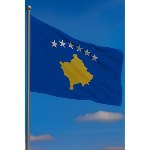 Drapeau extérieur personnalisé du Kosovo, impression numérique, coton et polyester, fanion, mât en aluminium pour affichage automobile - Product Image 3