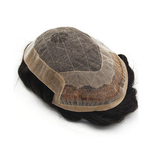 Perruques pour hommes en cheveux brésiliens Remy 100% vierges, transparentes pour lace front, respirantes, fabriquées au Bangladesh, vente en gros - Product Image 4