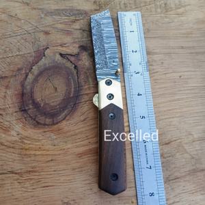 Couteau pliant de camping pour l'extérieur, multifonctionnel, 356 couches, couteau de poche damas avec manche Wodeen - Product Image 6