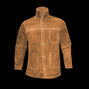 แจ็กเก็ตเชื่อมพร้อมด้านหลังผ้าฝ้ายระบายอากาศได้ดีดีไซน์น้ำหนักเบาแจ็กเก็ตเชื่อมเปลวไฟและประกายเหมาะสำหรับการผลิต - Product Image 5