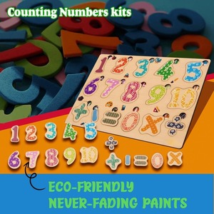 Rompecabezas de números 3D de madera personalizable para aprendizaje temprano, juego educativo de madera OEM/ODM al por mayor - Product Image 4