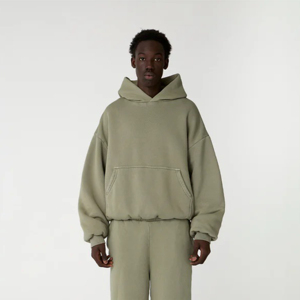 OEM Unisex Invierno Sudaderas 100% Algodón Liso Peso Pesado Fleece Hoodies Oversize Logo Impreso para Hombres - Product Image 6