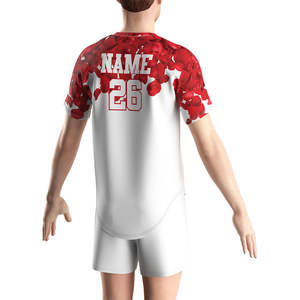 Maillot de baseball rouge de style streetwear pour hommes, sublimé, logo personnalisé, uniforme de softball américain, chemise vierge - Product Image 6