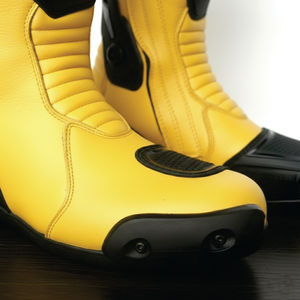 Chaussures de moto de course conçues sur mesure pour adultes, cuir véritable, hauteur genou, fabrication directe, bottes de moto en caoutchouc PU pour l'hiver - Product Image 4
