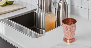 Fabriqué à la main Beautyfull en relief cuivre métal tasses en verre menthe Julep tasse verres accessoires - Product Image 5