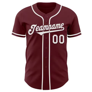 Good Quality OEM custom <b>baseball</b> uniforms for teams made with lightweight polyester fabric full button style - Product Image 5