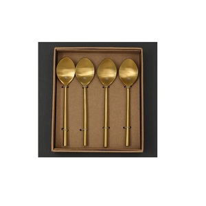 Cuillère à Dessert en laiton de vente chaude avec poignée de Cactus pour la maison cuillère à dîner de bonne qualité avec laque de sécurité alimentaire taille personnalisée - Product Image 4