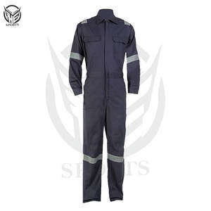 Vente en gros directement de l'usine Combinaison de travail en polyester imperméable résistant aux flammes OEM ODM avec rayures réfléchissantes - Product Image 2