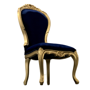 Modern Dining Room <b>Chair</b> Solid Wood with <b>Blue</b> Color and Various Carvings Furniture Design for Modern Dining Space - Product Image 3