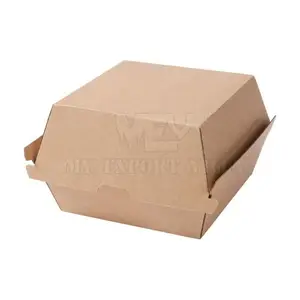 Kotak Burger bergelombang kertas Desain terbaru kualitas Premium grosir kotak Burger ukuran warna sesuai pesanan