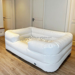 Pit di palla per bambini bianco palla Pit con scivolo trampolino gonfiabile bambino Jumper castello bianco casa commerciale - Product Image 2