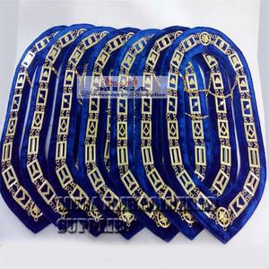 Venta al por mayor ODM Silver Blue Lodge Master Mason Regalia Collar de cadena para uso de regalo - Product Image 1