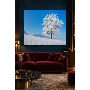 Impression sur toile Fida Lone Snowy Tree Under Blue Sky - Product Image 4