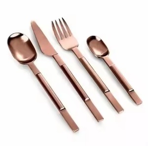 Usine de haute qualité argenterie 4 pièces couteau à dîner fourchette cuillère miroir acier poli couverts en acier inoxydable ensemble de couverts - Product Image 2