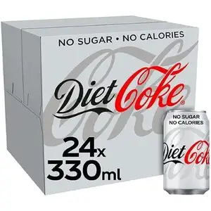 Original Brand New Diet Coke Soft Drink & Sweeteners 330ml