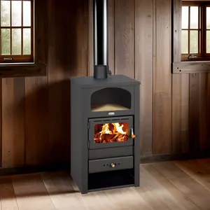 High Efficiency Modern Steel Wood Burning Stove by Leading Manufacturer for Hotel Villa Apartment Hall Bedroom Indoor Use