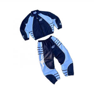 Conjunto Deportivo de Invierno para Hombre, con Logotipo Personalizado, Reflectante, Térmico, Transpirable, de Poliéster, con Cremallera, Chaqueta Cortavientos, Pantalones Deportivos para Correr - Product Image 1