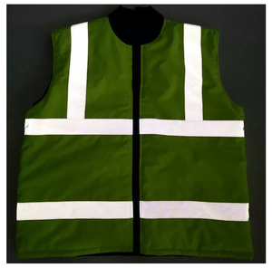 Custom OEM High Visibility Reflective Safety Vest Men's Workwear Zipper Front <b>Fluorescent</b> Yellow Security Vest <b>Clothing</b> - Product Image 3