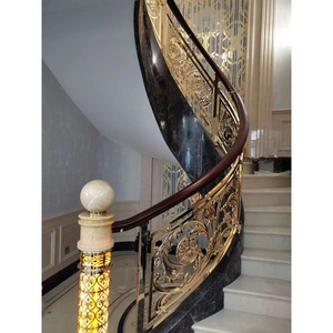 Barandillas de escalera montadas en el piso resistentes al óxido en aluminio Diseño moderno para el hogar o la oficina - Product Image 1