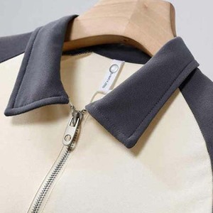 100% Polyester demi fermeture éclair polos garçons surdimensionné col rabattu à manches courtes Polo hommes respirant comprimé Polo haut hommes - Product Image 3
