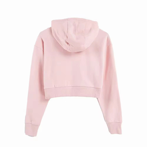 Sudadera Corta con Capucha para Mujer, Estilo Urbano, con Logotipo Personalizado, 100% Algodón, Informal, Ecológica y Transpirable - Product Image 2