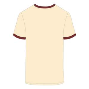 HBCU hombres educados Chenille contraste Trim Ringer camiseta Neutral con letras bordadas granate algodón suave ropa universitaria - Product Image 3