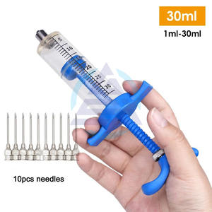 Seringue vétérinaire en plastique pour animaux, 10/30/50ML, avec aiguille, pour l'alimentation des oiseaux, l'élevage de volailles, petit distributeur de médicaments pour animaux de compagnie - Product Image 3