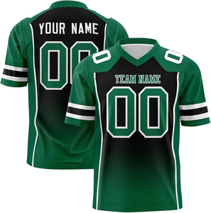 Maillot de football américain personnalisé par sublimation, respirant, grande taille, 100 % polyester, maille/spandex, unisexe, adulte, vente en gros OEM - Product Image 1