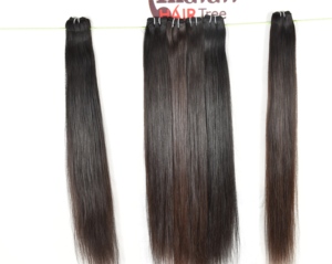 Extensions de cheveux humains vierges non traités de couleur noire pour femmes indiennes, en faisceau droit, commande en ligne, par Export - Product Image 3
