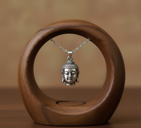 Pendentif Bouddha en argent sterling 925 avec labradorite, plaqué or rhodié, chaîne minimaliste tendance, idéal pour le quotidien, cadeau