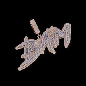 Haute demande diamant cultivé en laboratoire Hip Hop pendentif rond brillant coupe IGI certifié VVS2 E 14K bijoux fins fabricant de gros - Product Image 1