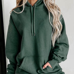 Premium Quality <b>Long</b> Sleeve 100% Cotton Women <b>Oversized</b> <b>Hoodies</b> / New Arrival Breathable Women's Casual Plus Size <b>Hoodies</b> - Product Image 2